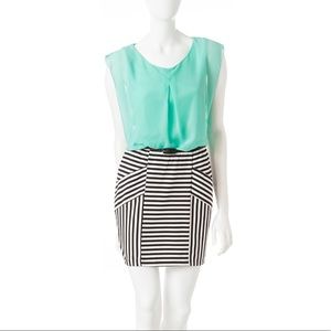 Stripped Fitted Dress